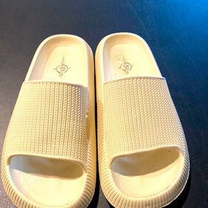 White slippers size 9-10